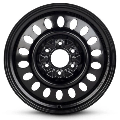 New Wheel for 2002-2009 Chevrolet Trailblazer 17x7 inch Steel Rim Painted Black - Image 1 of 4