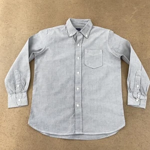 Gap Kids Boys Size Large (10) Gray Pavement Long Sleeve Oxford Shirt - Picture 1 of 4