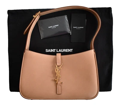 Auténtico Bolso de Hombro SAINT LAURENT Le 5 a 7 YSL Monograma HOBO en Cuero Liso Foto 1 de 4