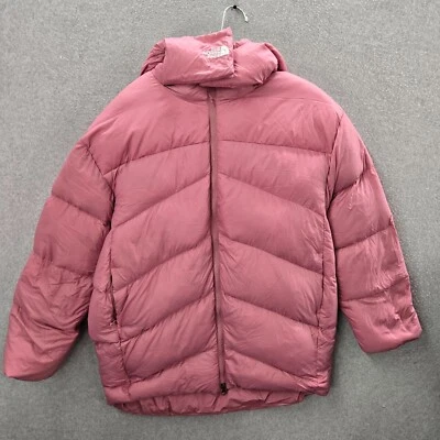 Chaqueta para mujer The North Face rosa mediana Palomar plumón logotipo acolchado cremallera completa LEER Foto 1 de 4