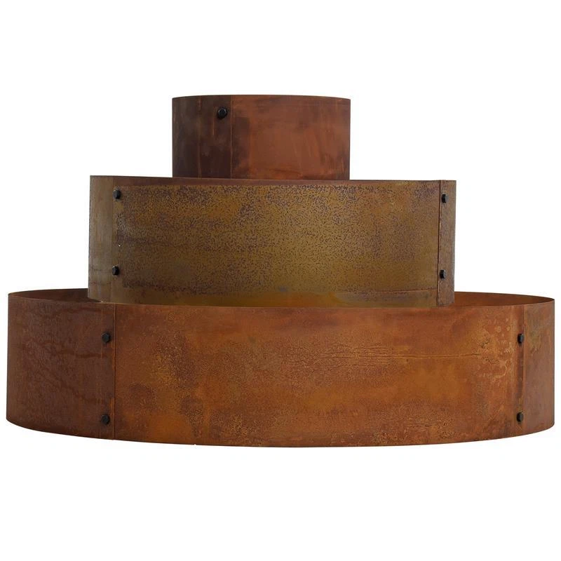 ESTEXO Pflanzpyramide Hochbeet Pflanzring Ø 40/80/120 cm Kräuterspirale Rost Pflanzbeet