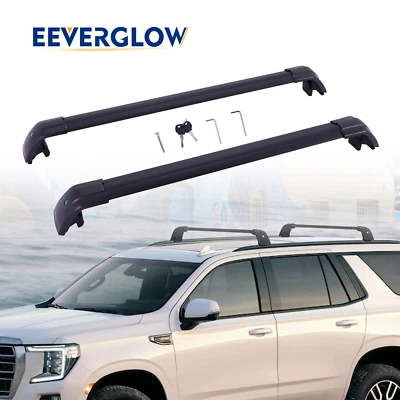 Barras transversales bloqueables de 165 lb para barras de carga de techo negras GMC Yukon XL 2021-2023 Foto 1 de 4