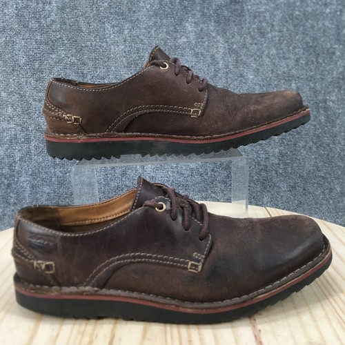 Scarpe eleganti Clarks Collection uomo 8 5 M Oxford pelle marrone stringate casual