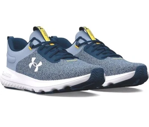 NIB Mens Under Armour 3026679 300 UA CHARGED REVITALIZE BLUE/WHITE/YELL SNEAKERS - Picture 1 of 5