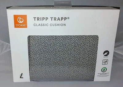 Cojín clásico Pottery Barn Kids Stokke® Tripp Trapp® gris blanco puntos nuevo en caja  Foto 1 de 4