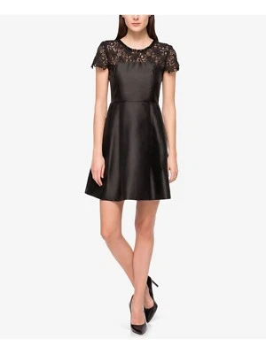 Nuevo con etiquetas Vestido Jessica Simpson LBD Adornado Encaje Línea A Negro Talla 14 $118 Foto 1 de 2