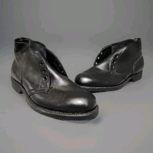 Vtg Unused Vietnam '75 Mechanic Genesco Military Boots Leather Combat Chukka 8.5 - Picture 1 of 12