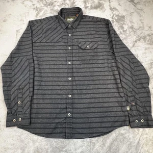 Howler Bros Shirt Mens Large Gray Striped Button Down Flannel Long Sleeve Soft - Picture 1 of 14