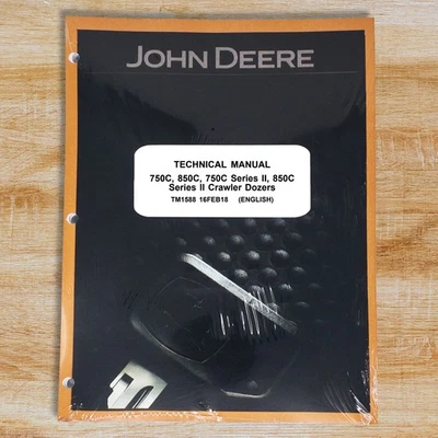 John Deere 750C 850C & II Crawler Dozer Operation & Test Service Manual - TM1588 - Image 1 of 4