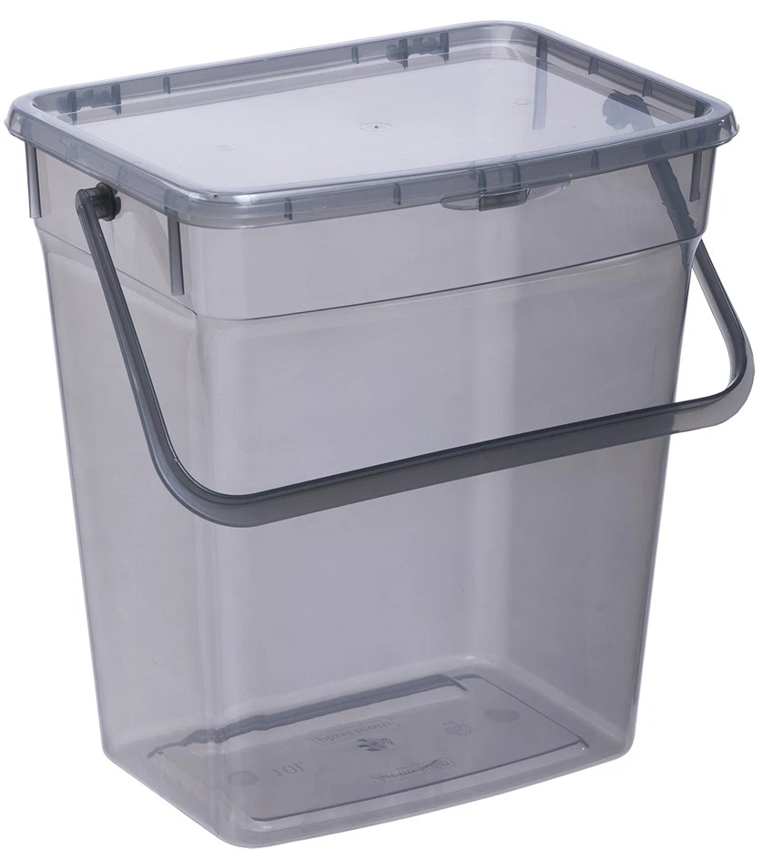 plast team Waschmittelbox 10 Liter grau-transparent - Bild 1 von 1