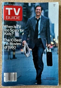 TV Guide VTG Issue - Jan 10 - 18, 1981 w/ David Hartman • 1980’s Best TV Movies - Picture 1 of 3
