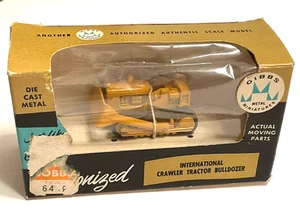 GIBBS METAL MINIATURES Ohio USA INTERNATIONAL CRAWLER TRACTOR BULLDOZER #4 boxed - Picture 1 of 12