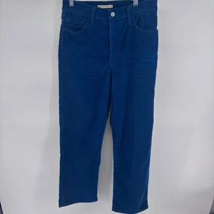 Pantalones de pana de tobillo recto Levi's Ribcage talla 29 azul oscuro para mujer - Imagen 1 de 6