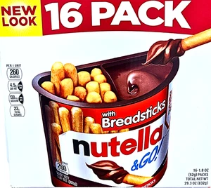 Nutella and Go Hazelnut Spread + Breadsticks 16x1.8 Ounce Cups EXP 01/2026 - Picture 1 of 5