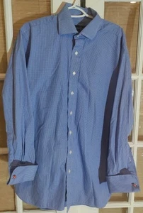 Mit Defekt - Robert Talbott Oberhemd blau/weiß Knopfleiste - Herren XL 16,5 34 - Bild 1 von 9
