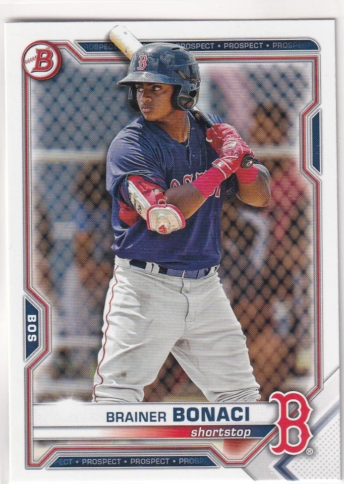 2021 BOWMAN PROSPECTS RC BRAINER BONACI BOSTON RED SOX ROOKIE BASEBALL #-772 - Image 1 of 1