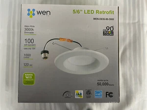 (1) WEN LIGHTING 5/6" LED RETROFIT - WEN-D836-90-3000 - 15W - NEW! - Picture 1 of 12