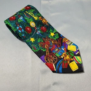 Addiction Christmas Tie Mens 4" X 57" Christmas Tree Ornaments Toys Gifts Holly - Picture 1 of 9