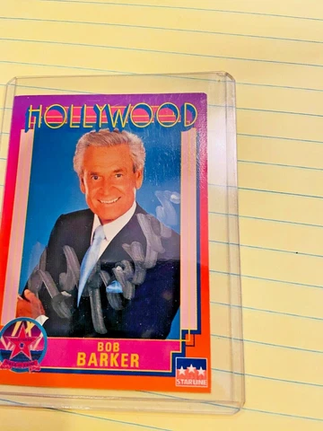 Bob Barker Signed 1991 Hollywood Card # 141 Cover