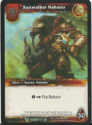 World of Warcraft War of the Elements SUNWALKER NAHANO Foil Flip Card #16/220 NM - Image 1 of 2