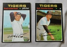 1971 Topps Detroit Tigers Baseball Pick one