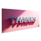 islandburner Bild auf Leinwand Dankesbotschaft in Rosa und Blau, D-Stil Buchstab