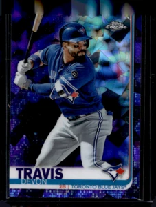 2019 Topps Chrome Sapphire #298 Devon Travis Purple Refractor /10 Blue Jays - Bild 1 von 2