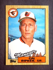 Cal Ripken Sr. #102T  Topps Traded 1987 Baseball Card (Baltimore Orioles) - Picture 1 of 2
