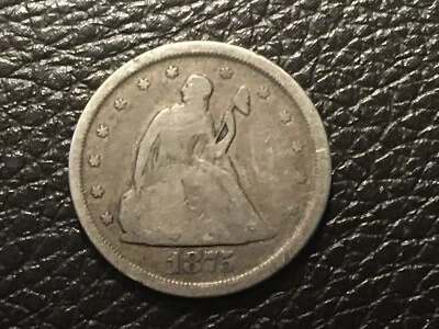 1875 S $.20 piece decent condition scratches on the reverse - Image 1 of 3