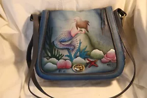 Anuschka handbemalte Leder Schultertasche neu 14" x 10" x 8" - Bild 1 von 5