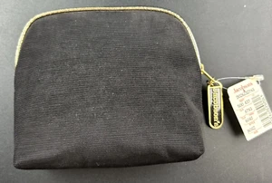 Vintage Jacobson’s Black Clutch coin Purse Cloth Gold Lined Zipper - Picture 1 of 5