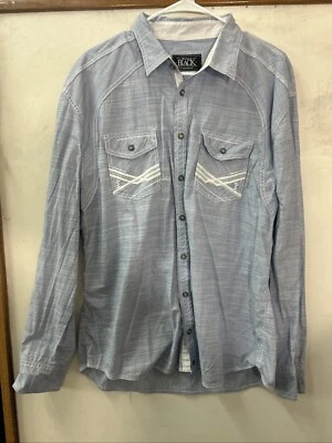 Camisa BKE Hebilla Negra Para Hombres XL Calce Relajado Western Preppy Vaquero Patinador Rodeo Foto 1 de 4