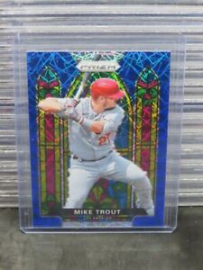2021 Panini Prizm Mike Trout Stained Glass SP Blue Velocity Prizm #SG-1 Angels