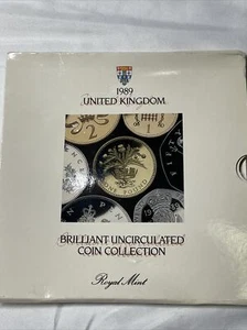 1989 UNITED KINGDOM BRILLIANT UNCIRCULATED COIN COLLECTION - ROYAL MINT ~ IN BOX - Picture 1 of 9