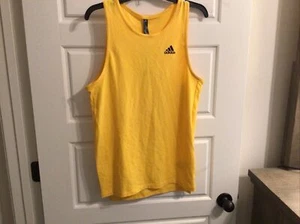 Adidas Men’s Axis 2.0 Tank Top Shirt Yellow IL9271 Gym Workout Size XS - Picture 1 of 2