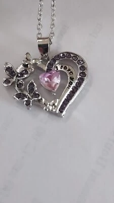 Сердце бабочка подвеска ожерелье шикарный слова я люблю тебя - Изображение 1 из 4