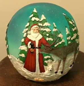 Color Changing Globe Santa Reindeer Fox Rabbit Northern Lights Christmas Battery - Picture 1 of 8