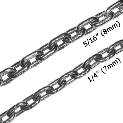 HYW PRODUCTS 316 Stainless Steel Windlass Anchor Chain 5/16" 1/4" DIN766 by the foot