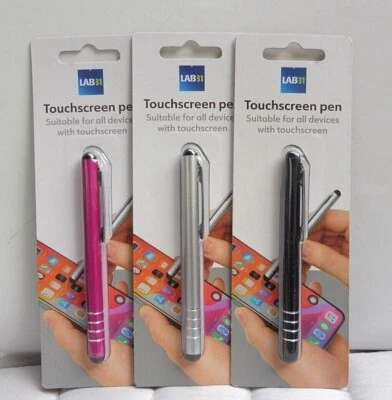 Touchscreen Pen Eingabestift für Handy Smartphone Tablet- SCHWARZ PINK SILBER - Bild 1 von 4