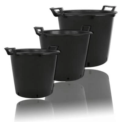 Geli Pflanzcontainer mit Griff Baumschulcontainer 30 - 45 Liter schwarz