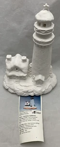 California Creations Creative Crafts 90181 Christmas Lighhouse Accent Plaster - Picture 1 of 24