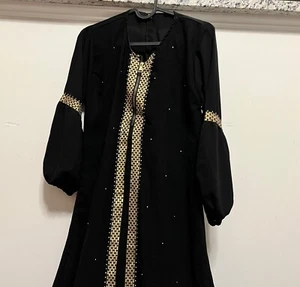 Dubai Abaya Muslim Girls Dress for Kids Islamic Prayer Kaftan Maxi Gown Dress - - Picture 1 of 4