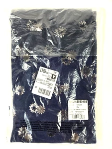 Lands End Damen XL Rundhalsausschnitt Shirt dunkelblau mit Schneeflocken neu in Verpackung Stil #505358 - Bild 1 von 5