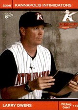 2008 Kannapolis Intimidators 2nd Half Multi-Ad #32 Larry Owens Jeffersonville IN