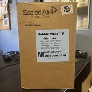 Sealed Air Bubble Wrap 100960818 Roll Length 3300', roll Width 16", Perf 12" - Picture 1 of 2