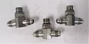 UNBRANDED 3/8" NPT TO NPT TO NPT ORB MALE TEE 6803-06-06-06 (LOT OF 3) - Picture 1 of 1