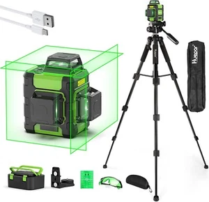 Huepar 3x360°Self-Leveling Laser Level - Tripod - Rechargeable - NIB - Picture 1 of 9