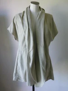 NWT Chicos Lagenlook Elongated Faux Suede Open Drape Vest Jacket Coat~1~S/M~$159 - Picture 1 of 10