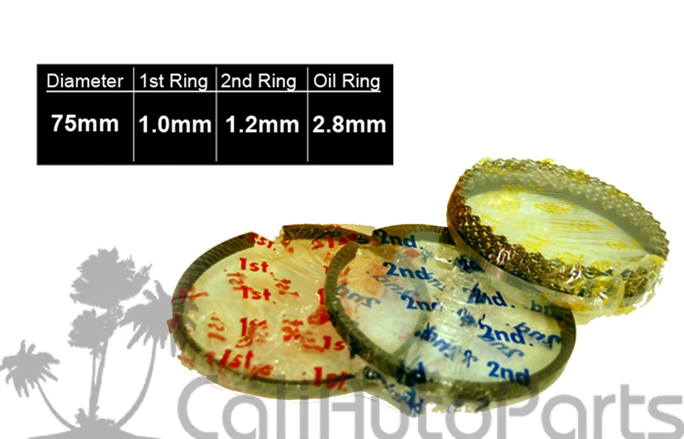 96-00 Honda Civic Del Sol 1.6L D16Y D16Y7 D16Y8 Piston Rings Set *STANDARD SIZE* - Image 1 of 1