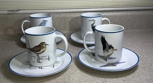 H994~ 4 National Wildlife Federation Water BIRDS Mug & Dessert Plate Sets - Picture 1 of 7